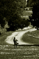 Girl With A  Basket_BxW_300dpi_Christopher Woods