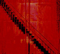 Black Stairs On Red_300dpi_Christopher Woods